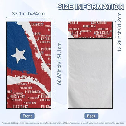 SEANATIVE Car Seat Towel Cover, Universal Car Seat Cover and Changing Towel, Super Absorbent Transition & Seat Wrap, Ideal for Gym Swimming Surfing Running, Puerto Rico Flag Print