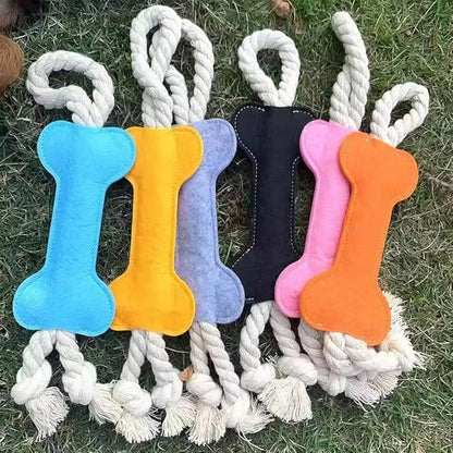 6 -Pack Count Dog Rope Toy with Bone Shape, Cotton Rope Tug Toy, Durable Chew Toy, Multiple Colors Available from