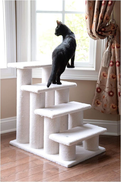 Armarkat Pet Steps, 4-steps, B4001, Ivory, 17"(W)x25"(D)x25"(H), each platform 7" Deep