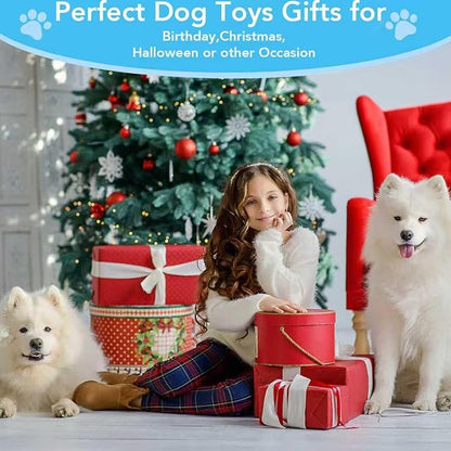 Bzonsmart Dog Squeaky Toys.Tough Plush Chew Toys Bundle for Small Medium Large Breed Chewer.Interactive Dog Toys to Keep Them Busy .Durable Anti-Boredom Dog Toys for Teething Chewing Playing Training