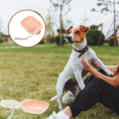 BESPORTBLE Pet Water Feeder for Dogs Portable Travel Dog Water Bottle with Bowl Attachment Easy-to-Clean Abs Material for Outdoor Hydration