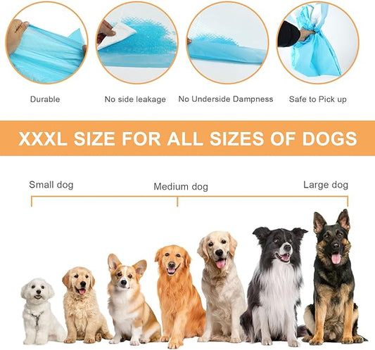 Pee Pads for Dogs 31"X55" Dog Pads Extra Large 100count,XXXXL Puppy Pee Pads Leak-Proof & Super Absorbent Pet Dog Pee Pads,Thicken Disposable Potty Pads Puppy Training Pads for Cats Rabbits