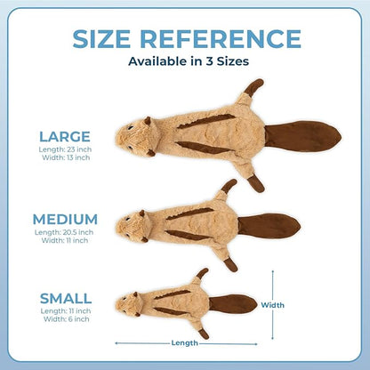 Best Pet Supplies Squeaky Dog Toys with Soft Durable Fabric for Small, Medium and Large Pets Interactive Toy for Indoor Play, Supports Active Biting and Play - Squirrel, Small