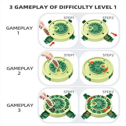 KADTC 3 Levels of Step-by-Step Challenge Dog Puzzle Toy 4 Ways to Play - U.S. Brand & Design - Large Size Beginner-to-Advanced,Boredom Buster for Smart Dogs Mental Stimulation Enrichment Brain Toys