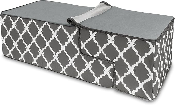 Best Pet Supplies Foldable Foam Pet Steps for Small Dogs and Cats, Portable Ramp Stairs for Couch, Sofa, and High Bed Climbing, Non-Slip Balanced Step Support, Paw Safe - Gray Lattice, 4-Step (H: 22")