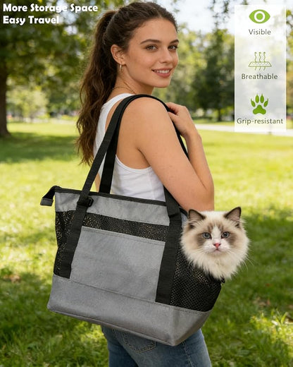 Dog Purse Carrier for Small Dogs with Pocket,Dog Carriers Soft Sided,Pet Carrier Purse for Puppy and Cats Up to16 lbs,Dogs and Puppies Tote Bag Carrier,Collapsible Travel Puppy Carrier