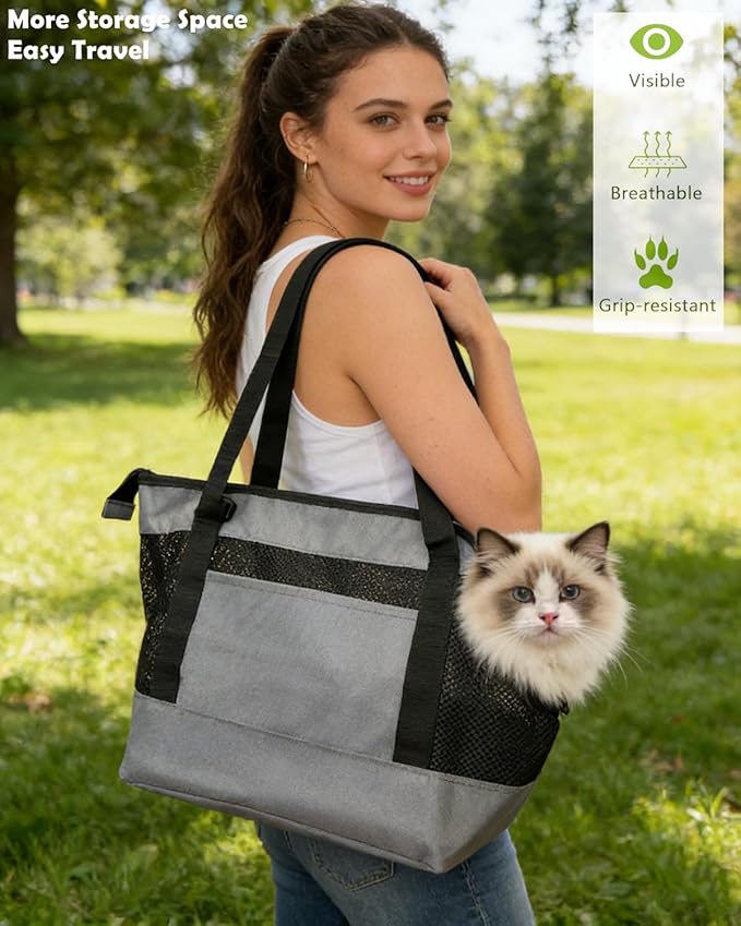 Dog Purse Carrier for Small Dogs with Pocket,Dog Carriers Soft Sided,Pet Carrier Purse for Puppy and Cats Up to16 lbs,Dogs and Puppies Tote Bag Carrier,Collapsible Travel Puppy Carrier