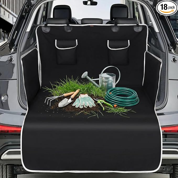 Cargo Liner for Dogs Waterproof PetCargo Liner with Side Flaps Large SizeUniversal Fit Area with Side and BumperProtector SUV Pet Cargo Liner
