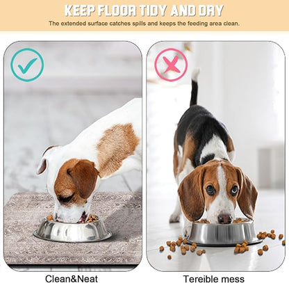 Dog Food Mat for Floors Waterproof Quick Dry Pet Placemat Cat Feeding Bowls Mats for Food and Water, Eco-Friendly Dog Accessories Diatomite Pets Supplies 16" X 24"