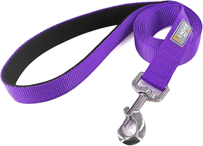 Basic Dog Leashes 6 FT Padded Handle Nylon Dogs Leashes for Small Dogs Purple