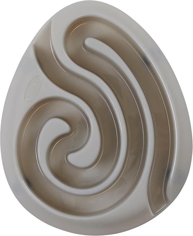 Kruuse Buster DogMaze Mini Grey Bowl – Non-Toxic Interactive Slow Feeder for Better Digestion & Energy