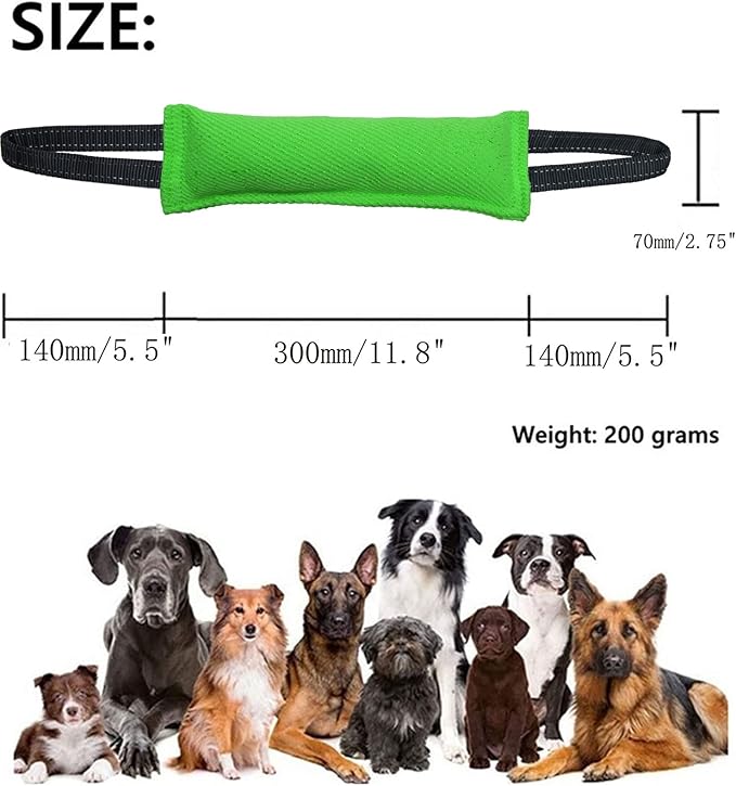 Clysoru Tug of War Dog Toy Bite with 2 Strong Handles Made of Durable Tear Resistant Strong Stitches
