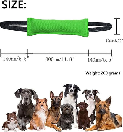 Clysoru Tug of War Dog Toy Bite with 2 Strong Handles Made of Durable Tear Resistant Strong Stitches