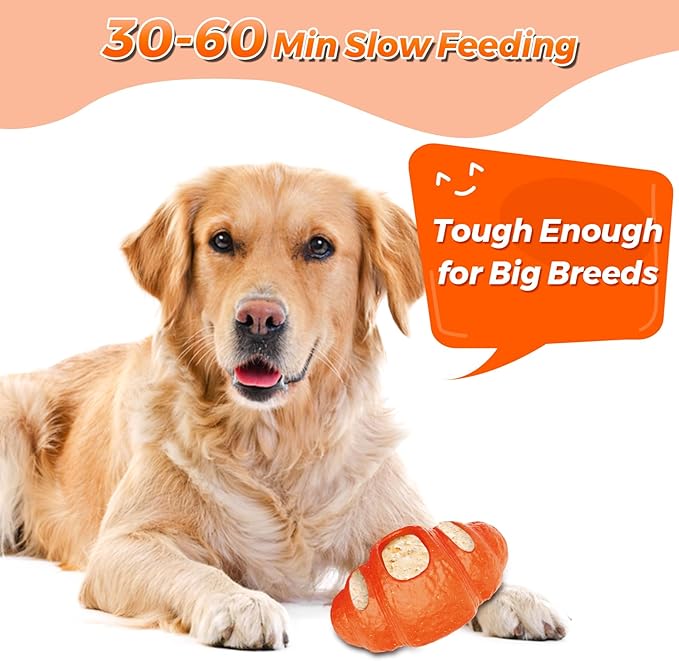 Indestructible Dog Toys for Aggressive Chewers - Large Dog Chew Toy Frozen Treat Tray Holder for Small Medium Large Dogs with Dual Molds to Keep Them Busy to Reduces Anxiety