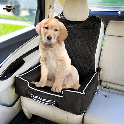 Seat Armour PetBed2Go Black - Car Pet Bed and Seat Cover – Soft, Portable Pet Cushion for Travel – Protects Vehicle Seats from Fur, Dirt & Scratches