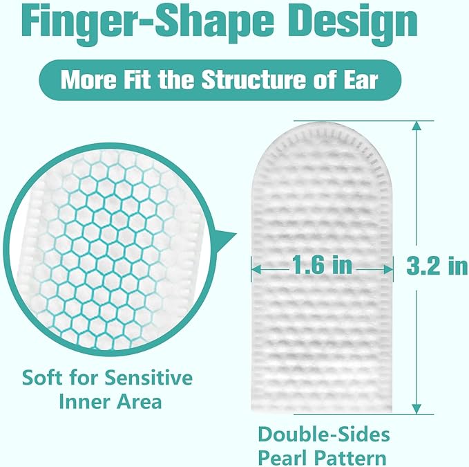 Dog Ear Finger Wipes,Gently Remove Ear Wax & Dirt,Relieve Ear Itching. All Natural Ingredients Dog Ear Wipes.Safe & Gentle Ear Wipes for Dog & Cat - 50 Count