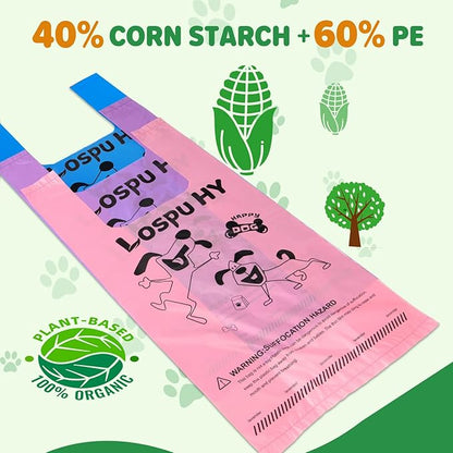 Poop Bags for Dogs, 300 Count Extra Wide Easy Tie Dog Poop Bags with Handles, Extra Thick Leak Proof Pet Waste Bag for Puppy Walking and Cat Litters