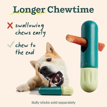 WOOF BullySafe - Bully Stick Holder - Durable Dog Chew Holder for Safe, Long-Lasting Play - Easy to Clean - No More Swallowed Ends - for Dogs 10+ lbs