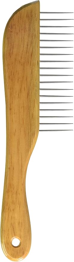 Detangling dog combs for grooming matting – OmniPet Eco‑Friendly Bamboo Handle with Stainless Steel Pins – Pet comb for cats and long‑haired breeds prevents painful mats and promotes a smooth coat