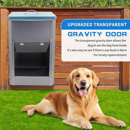 Automatic Dog Feeder 30lb Large Gravity Pet Food Dispenser Hanging for Outdoor and Indoor