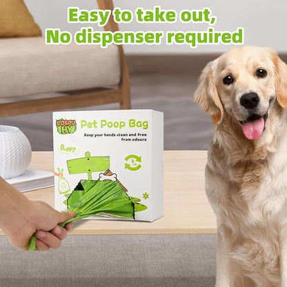 Poop Bags for Dogs, 200 Count Dog Poop Bags with Handles, Extra Thick Strong Leak Proof Doggie Waste Bag for Waste Refuse Cleanup, Outdoor Puppy Walking and Cats Litter