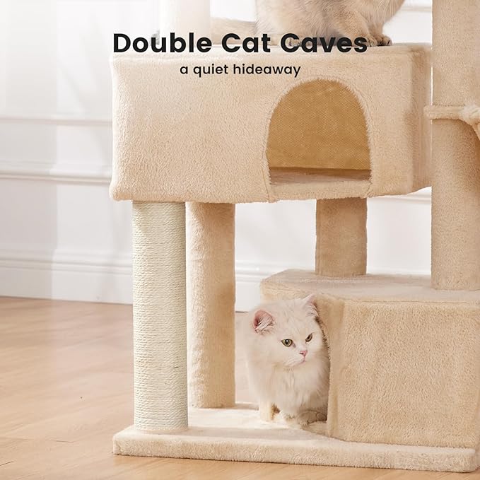 Gardner Pet 41" Cat Tree for Medium Large Cats, Heavy Duty Cat Trees Tower with 2.8in Posts & Washable Top Perches