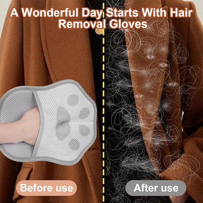 Pet Hair Removal Glove, Magic Pet Hair Remover Glove Reusable, Magic Brush Pet Hair Remover for Clothing, Couch, Carpet, Car Seat.