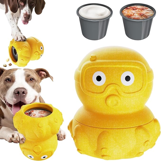 Dog Toys for Aggressive Chewers, Dog Enrichment Toys, Anxiety Relief for Dogs Toy, Indestructible Frozen Treat Toy National Pet Day Gifts for Large Dogs Reduces Anxiety, Octopus
