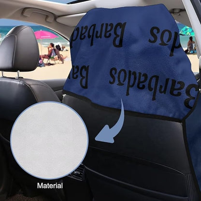 SEANATIVE Seat Cover Towel, Sweat Carseat Protector, Flag of Barbados Car Towel Cushion Cover Perfect for Car Truck SUV Seat, Great for Surfing Yoga Gym Workout