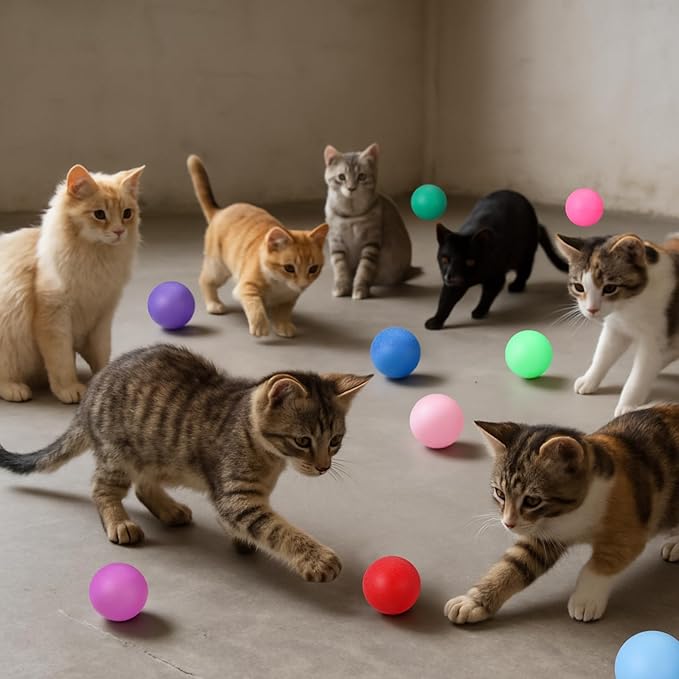 50 Pcs 40 mm Table Tennis Ball for Cats Multi Color Table Tennis Bulk Balls Enrichment Toys for Ferret Cat Lovers Gift Ball Pool Pet Toy