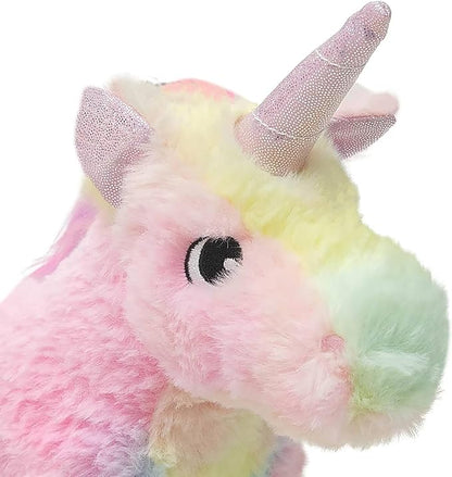 Snugarooz Tye The Unicorn Plush Tie Dye Toy - Soft & Durable Chew Toy for Puppies - Made from Recycled Materials - Crinkle & Squeak Sounds