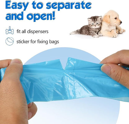 Dog Poop Bag 1140 Counts 57 Rolls, Unscented Doggy Poop Bags, Leak-Proof Dog Bags for Poop, Extra Thick Strong Dog Waste Bags with Dispenser - Blue (13 x 9 Inches)