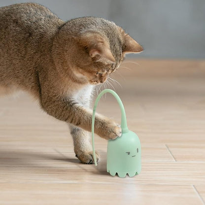 Cat Teaser Wand, Rechargeable Exercise Cat Toy, Silicone Tail Teaser, Mimicking Animals Swing Tail Interactive, Cat Wand Toy, Interactive Toy for Bored Indoor Cats and Kittens, Exercise Toy