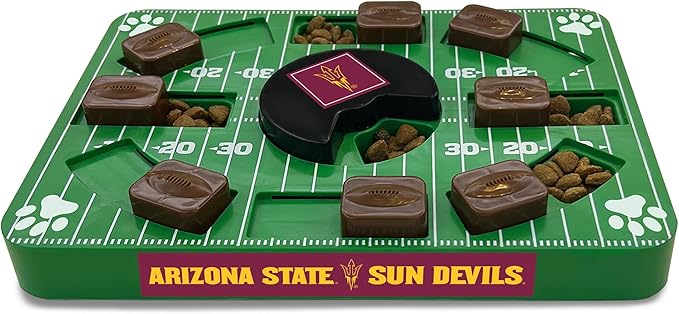 NCAA Puzzle Toy Slow Feeder, Puzzle Treat Dog Toy, Interactive Dog Treat Toy, Dog Puzzle Feeding Slow Toy (Arizona State Sun Devils)