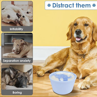 Slow Feeder Bucket, Dog Feeding Bucket, Dog Lick Bowl, Dog Lick Pad with Anti Skid Suction Cup Large Volume Slow Feeder Dog Bowl Portable Slow Feeder Dog Bowl Suitable for Dogs (Sky Blue)