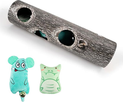 Homrich Interactive Cat Puzzle Toys for Indoor Cats, Hide Seek Funny Cat Toys with Plush Catnip Toys, Self Play Fun for Kitten Adult Bored Cats, Engages Hunting Instincts