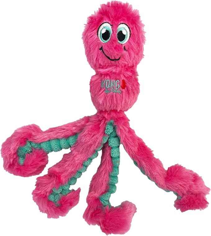 KONG Wubba Octopus Tug and Fetch Squeak Dog Toy Assorted Colors (Small)