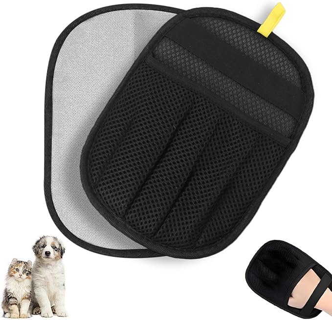 Pet Hair Glove for Cats & Dogs,Newly Upgraded Five-Finger Electrostatic Reusable Magic Brush,Pet Hair Remover Glove for Laundry for Pet Hair Remover Tool on Carpet,Clothing,Couch,Car Seat