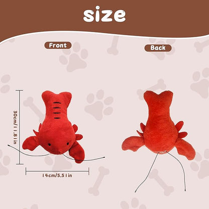 Squeaky Dog Toys to Keep Them Busy Squeaky Dog Toys with Soft Fabric, for Small Dogs for Daily Interaction, Companion Training 1Pcs (Lobster)