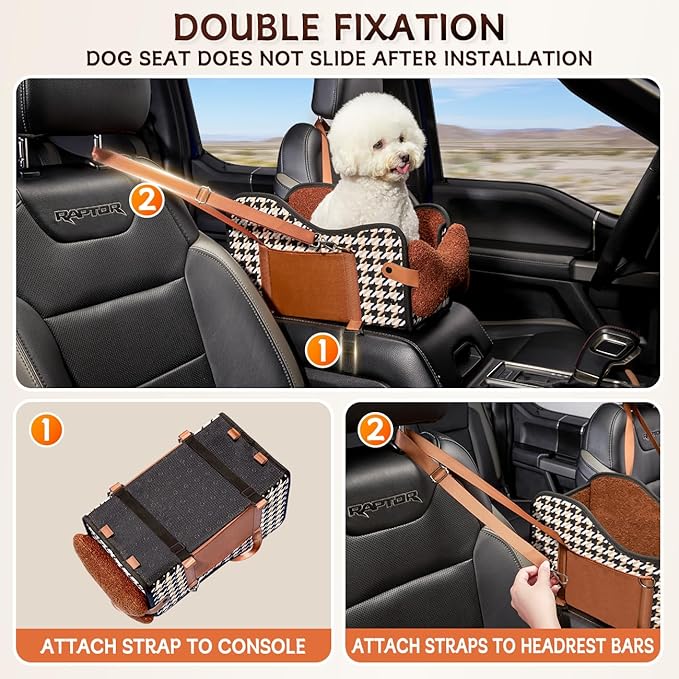 TKYZ Center Console Dog Car Seat,Pet Puppy Car Seat,Middle Console Dog Armrest Booster Seat for Small Dogs