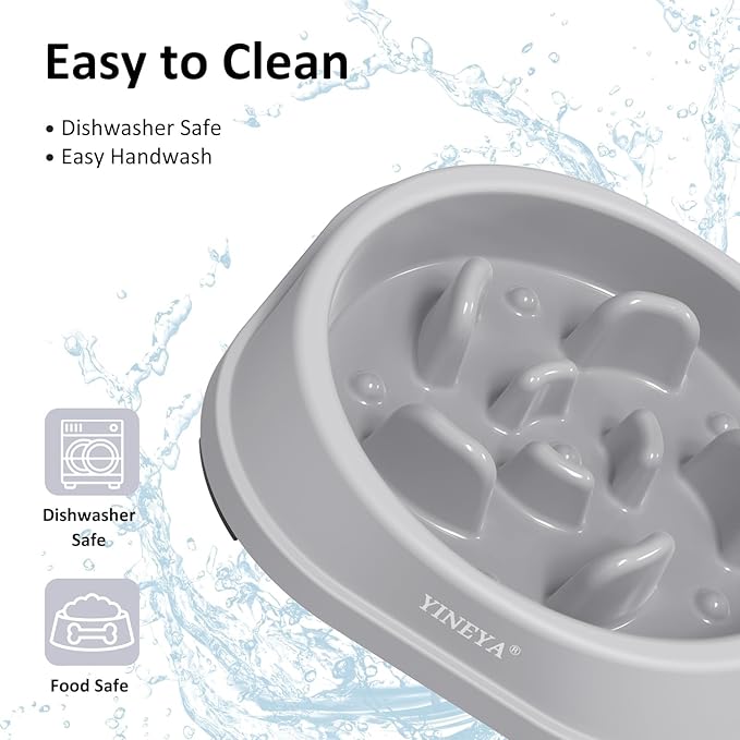 2PCS Anti-Choking Slow Feeder Dog Bowls Small Size Dog, Slow Feeder Cat Bowl, Supplies and Puzzle for Pet
