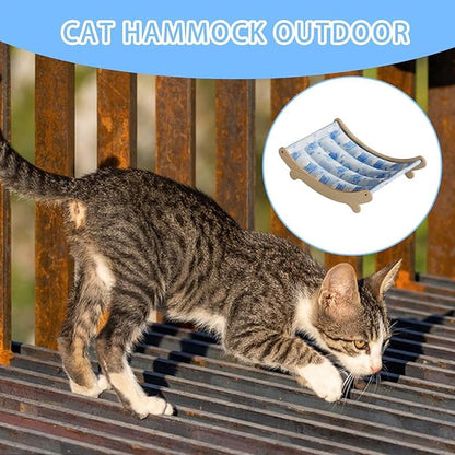 Cat Deck Chair – Pet Cooling Mat, Summer Recliner Hammock, Ice Nest Sofa Cradle | Breathable Soft Design Comfortable Resting Spot for Cats Small Pets Indoor Use