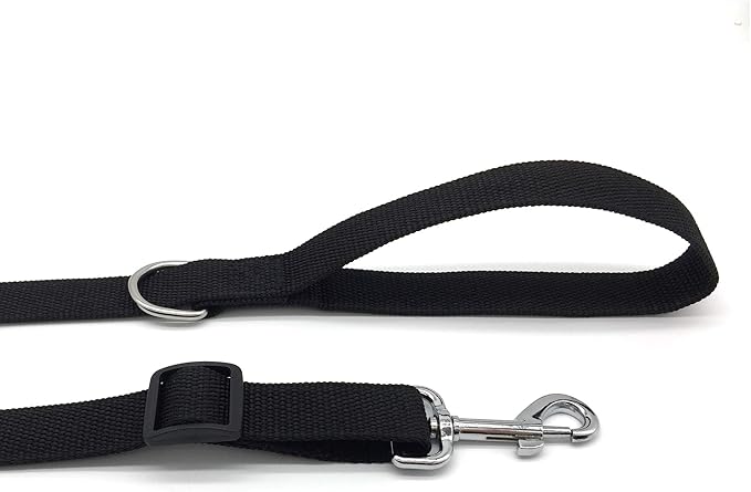 6FT Adjustable Dog Leash, Nylon Dog Leashes for Medium Large Dogs (Black)