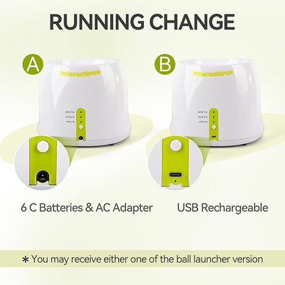 ALL FOR PAWS Automatic Dog Ball Launcher, Interactive Fetch Toy for Small to Medium Dogs, Pet Thrower Machine for Indoor & Outdoor Play, 3 Pcs 2-Inch Balls Included