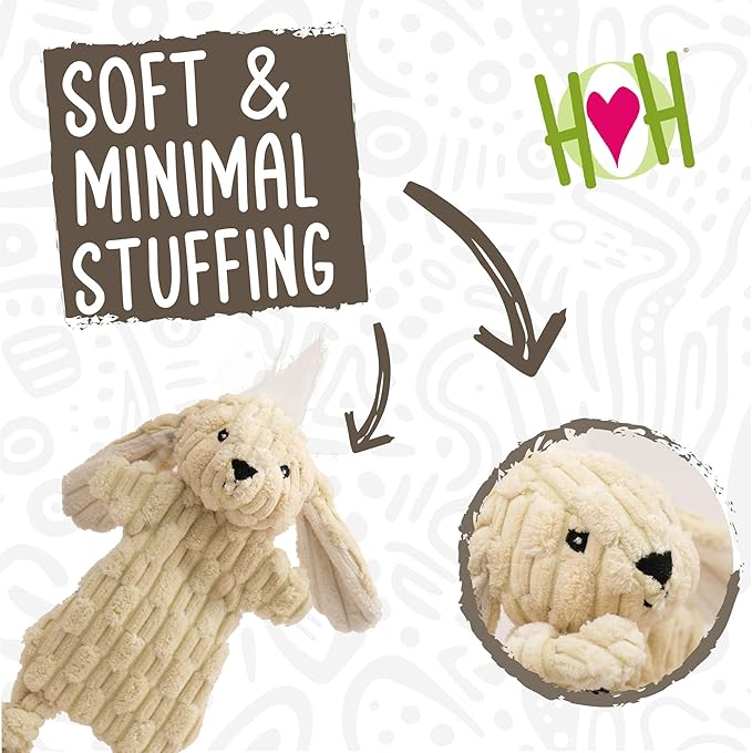 HuggleHounds Flatties - Dog Plush Toys to Keep Them Busy, Squeaky Crinkle Pet Toy for Small, Medium, & Large Dogs, Durable Stuffed Animal Toy, Bunny, Cow, & Pig - 3-Pack Barnyard HuggleFlatties, Small