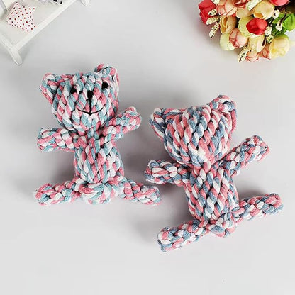 Dog Toys Puppy Teething Chew Toys,Pet Chew Toy Cat Chew Toy,Safe Braided Rope Toys Healthy Handmade Gift