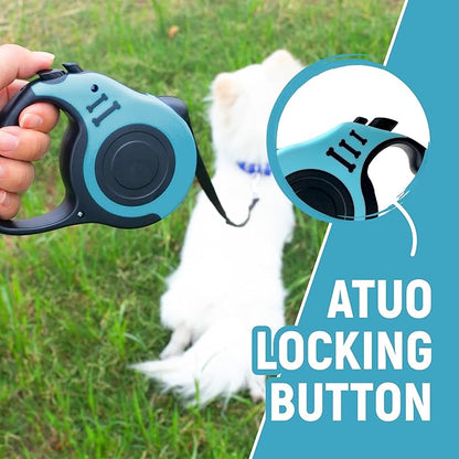 Retractable Dog Leash Automatic Telescopic Tractor Dog Tape, Pet Tape 10/16 FT Durable and Convenient, with Non-Slip Handle, Suitable for Small and Medium-Sized Dogs Lake Blue