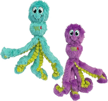 KONG Wubba Octopus Tug and Fetch Squeak Dog Toy Assorted Colors (Small (2 Pack))
