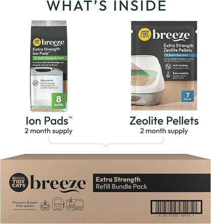 Purina Tidy Cats Breeze Cat Litter Extra Strength Refill Bundle,(Pack of 2)