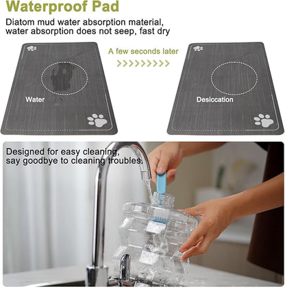 RIZZARI 9L Water Dispenser for Dogs: Automatic Stainless Steel Pet Feeder-Removes Odors - Softens Water-Helps Prevent Urinary Stones -Extends Lifespan -Supports Spinal Health in Senior Dogs- Gardens